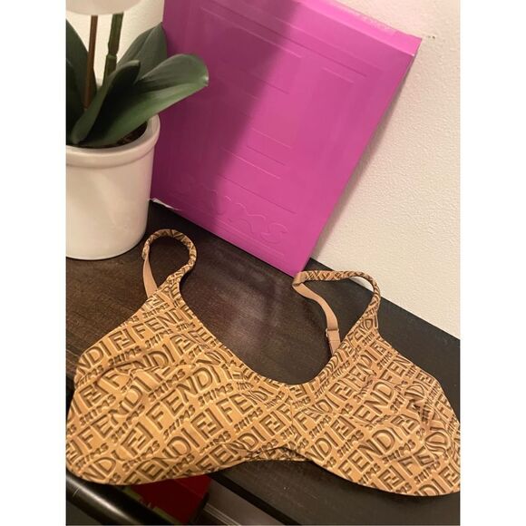 FENDI X SKIMS SKIMPY SCOOP BRALETTE SWIM - Picture 1 of 5